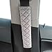 MIKAFEN Universal Car Seatbelt Pads Cover,Seat Belt Shoulder Strap Covers Harness Pad Car/Bag,Soft Comfort Helps Protect You Neck Shoulder from The Seat Belt Rubbing Gray (2-Pack)
