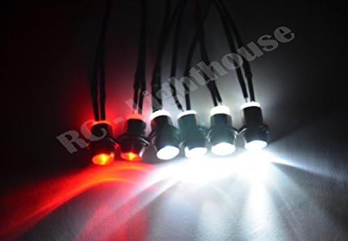 RC LED Lights for Losi, Redcatracing, HPI, CEN, Universal LED Lights. Easy to Install Universal fit. 4W2R 5mm