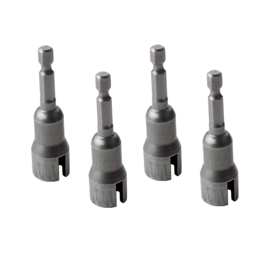 4 PCS Wing Nut Driver Durable Slot Wing Nuts Drill Bit Socket Wrenches Tools Set Wing Nut Removal Tools for Panel Nuts Screws