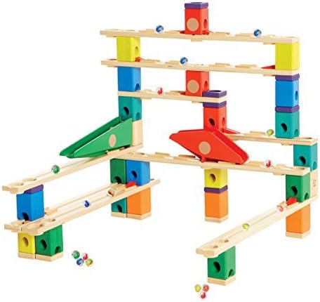 Hape Quadrilla Wooden Marble Run Builder-Autobahn Wooden Safe Play-Smart play for Smart Family-Quality Time Playing Together by Quadrilla