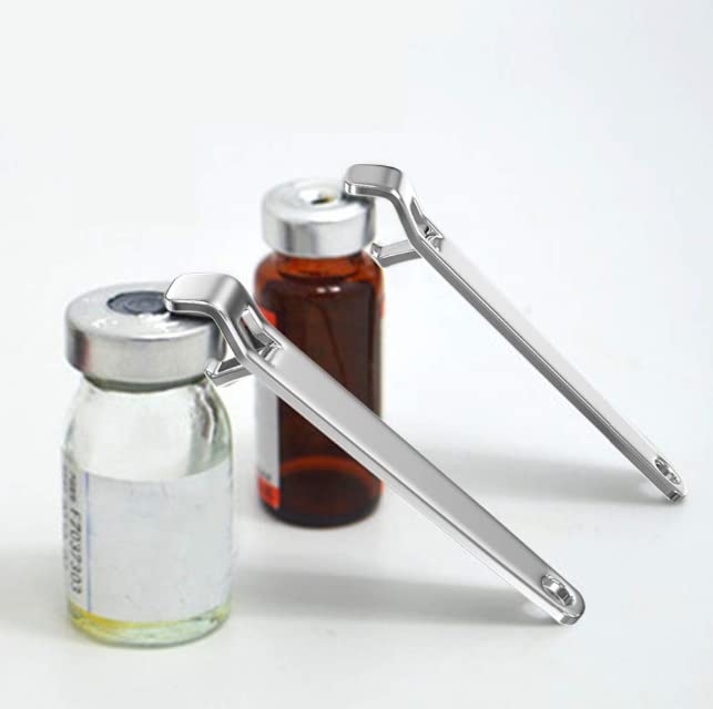 YYYP 2pcs Multifunction Beer Bottle Starter Oral Liquid Vial Manual Can Opener Tool, Silver