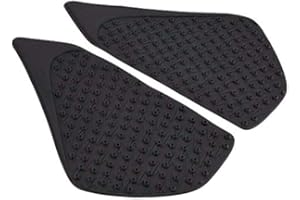 Duokon Motorcycle Knee Grip Protectors, Rubber Tank Pad, Black, Weatherproof, Fits CBR1000RR 2004-2007