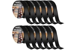 DIANELHALL Joist Tape for Decking 50 Feet Deck Flashing Tape Joist Protection Tape Butyl Joist Tape for Joists and Beams, Preservative Waterproof Deck Joist Tape, Black (12 Rolls, 1-5/8 Inch Width)