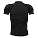 Zicac Men's Sports Shock Rash Guard Compression Padded Shirt Soccer Basketball Protective Gear Chest Rib Guards (Short Sleeve, X-Large)