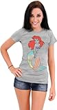 Disney The Little Mermaid Ariel Rainbow Tail Juniors Heather Gray T-shirt