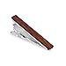 MERIT OCEAN Smart Men's Bulinga Wood Tie Clip Natural Tie Bar 2.1 Inch in Gift Box Red