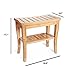 Bamboo Shower Bench Seat Wooden Spa Bath Deluxe Organizer Stool With Storage Shelf For Seating Chair Perfect For Indoor Or Outdoor - Plus Free Value Gift Including -One Year Warranty. By House Ur Home