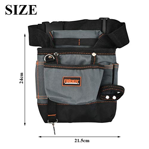 JAOMON Werkzeugtasche, Werkzeug-Gürtel, mit Tasche und verstellbarem Gürtel, Nageltasche multifunktionale Wartungstasche… – Bild 3