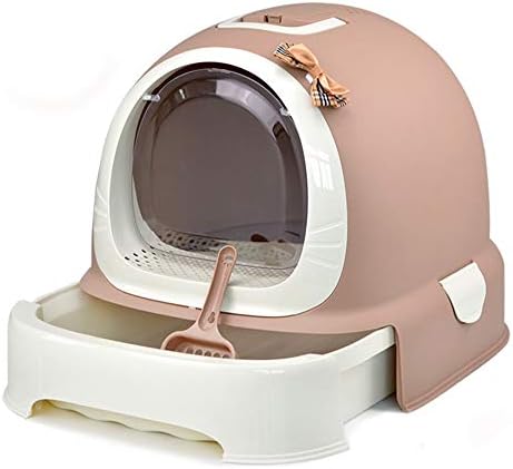 GOYOO Cat litter cat toilet Fully enclosed Cat toilet Fat cat Cat sand basin Drawer type,Brown