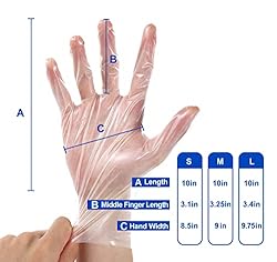 PROMEDIX P 200Pcs Disposable Gloves,Hybrid Plastic