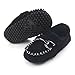 Lidiano Baby Nubuck Vamp Soft Sole Toddler Loafers Boat Shoes Crib Shoes (12-18 Months, Black)