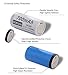 16340 Battery, EASTSHINE E07 700mAh RCR123A 3.7V Li-ion Rechargeable CR123A 4Packs for Arlo Flashlight