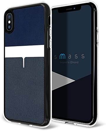 iPhone X case, SMASS Designer phone case for iPhone X with Card Holder, Air Cushion Technology and Ultra Drop Protection for Apple iPhone X, Navy