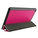 All-New Fire HD 8 Tablet Case, Oenbopo Ultra Slim Lightweight Tri-fold Smart Case Stand Flip Cover with Auto Wake / Sleep for All-New Amazon Fire HD 8 (2016 6th Generation) (Rose Red)