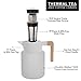 Hastings Collective Thermal Coffee Carafe 50 Oz - Large Stainless Steel Insulated Carafe - 1.5 Liter Double Walled Vacuum Thermos Coffee and Beverage Dispenser with Tea Infuser and Strainer (White)