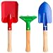 E-lishine 8" Long Gardening Tools for Kids, 3-Piece Kids Garden Tools with Rake,Shovel and Trowel primary