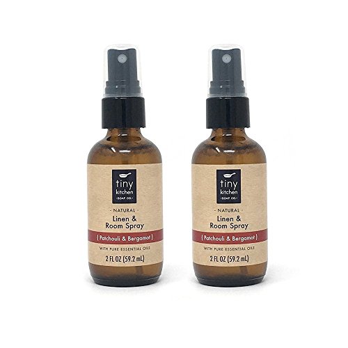 Patchouli and Bergamot Essential Oil Linen and Room Spray (2 Pack) - Handmade Natural Air Freshener
