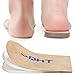 SQHT Adjustable Orthopedic Heel Lift - Height Increase Insoles for Leg Length Discrepancies and Achilles Tendonitis, Heel Cushion for Heel Pain, Heel Spurs (Beige: Small-Women's 4.5-9.5|Men's 6-8.5)
