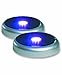 BANBERRY DESIGNS Merchandise Display Base, LED Lighted, Silver, Mirrored Top, Color Changing Lights, (Pack of 2) …