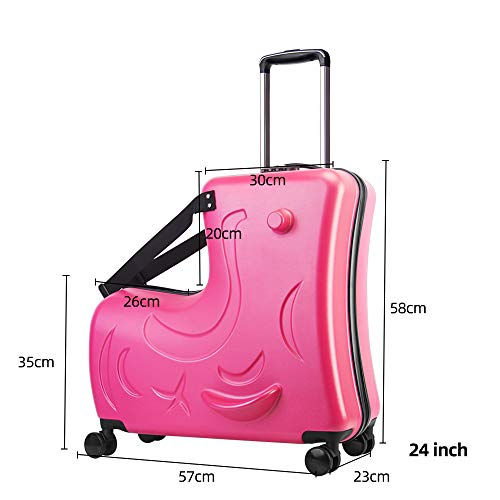 NA AO WEI LA OW Kids rideon Suitcase carryon Tollder Luggage with
