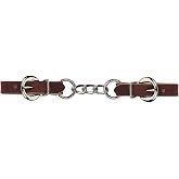 Weaver Leather Latigo Leather Single Link Chain Curb Strap, 3 1/2-Inch, Burgundy