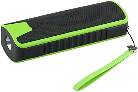 Pacuwi Stereo Wireless Bluetooth Speaker With 4000 mAh Power Bank, Flashlight, Works for PC,iPhone, iPad Mini, iPad, Samsung and other Smart Phones and Mp3 Players ,Waterproof (Green)