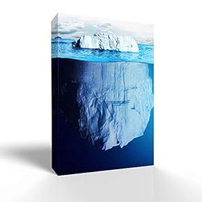 Canvas Wall Art The Tip of an Iceberg Pictures Home Wall Decorations for Bedroom Living Room Paintings Canvas Prints Framed - 12x18 inches