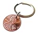 2009 Penny Keychain With Heart Around Year; Engraved Couples Keychain, 15 Year Anniversary
