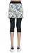HonourSport Women Running Leggings with Pocket Side Slit Skirted Printed Capris Leggings