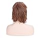 Unisex Women Short Curly Straight Cosplay Wig Anime Hair Tail Full Wigs Heat Resistant Synthetic Wig Wigs 20 Colors Full Wig for Women Lady Fashion and Beauty (light brown)…