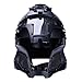 Goshfun Tactical Military Helmet Protective Fast Helmet Full Face Mesh Mask with Goggle for Airsoft Paintball CS Outdoor Activity, Black