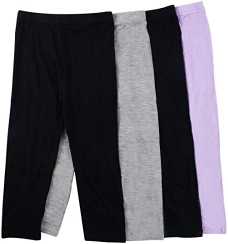 Girls Ultra Soft Seamless Capri Leggings (Set of 4)