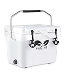 F40C4TMP Cooler Ice Chest 16 Quart, Hard Shell Heavy Duty Box Cooler Strong Retention White