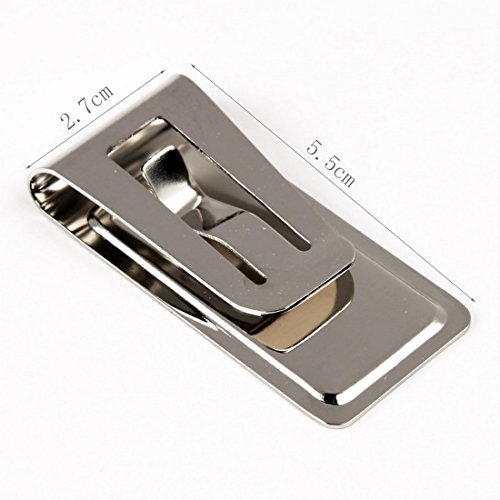 MC1051 Fitness Design Dark Brown Artificial Leather Stainless Steel Money Clips Friendship Presents Idea By Y&G