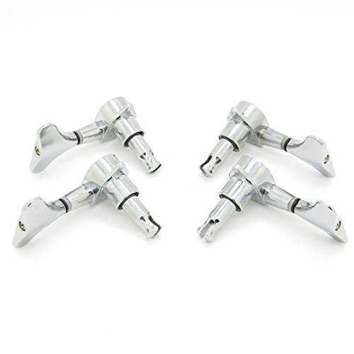 Electric Bass Guitar Tuning Pegs Tuners Machine Heads Keys Button Knobs 2R 2L Chrome