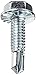 Small Parts 141607KWSMS Steel Self-Drilling Screw, Zinc Plated Finish, Serrated Hex Washer Head, Hex Drive, #2 Drill Point, 1/4