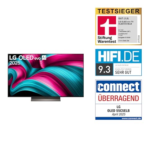 LG OLED55C5ELB TV 55 Zoll (139 cm) 4K OLED evo AI TV (α9 Gen8 4K AI Prozessor, webOS 25, 120Hz (VRR bis zu 144Hz)) [Modelljahr 2025] 3
