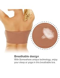 Sujetador tipo bandeau para dama con parte superior acolchada, sin costuras, sin tirantes, paquete de 1 2 3