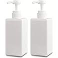 Pump Bottle, Refillable Plastic Empty Lotion Soap Dispenser Liquid Container for Bathroom Shampoo and Body Wash, 22oz/650ml White 2 Pack