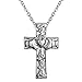 AMIST Irish Cross Claddagh Cremation Jewelry Keepsake Pendant Memorial Urn Cross with Chain Necklace