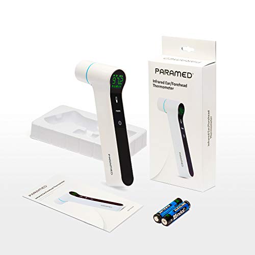 Digital Infrared Forehead and Ear Thermometer by PARAMED - Accurate, Instant Scan Dual Function Medical Thermometer - Backlight Display with Fever Alarm - Clinically Calibrated for Adult Kids Infant - Thumbnail 7