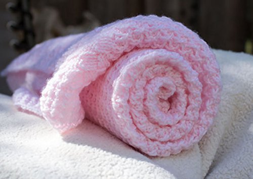 pink knitted baby blanket