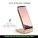 Wood Wireless Charger,Itian 2-Coil Wireless Charger A8W for iPhone 8 iPhone 8 Plus iPhone X at Regular Wireless Charging,Fast Wireless Charging for Samsung Note 9 S9 Plus Note8,S8,S8+(No Adapter)