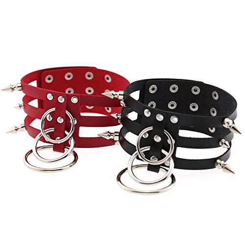 Sexy-Gioielli-Girocollo-Ragazze-alla-Moda-Sexy-Rock-Harajuku-Gothic-Black-Goth-Collare-di-Cuoio-Punk-Collana-del-Punto-Metal-Color-Bianca-Size-Gratuito