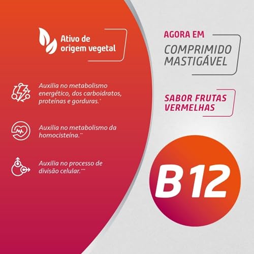 Kit 2 Vitamina B12 Metilcobalamina 60 Capsulas Mastigaveis Maxinutri