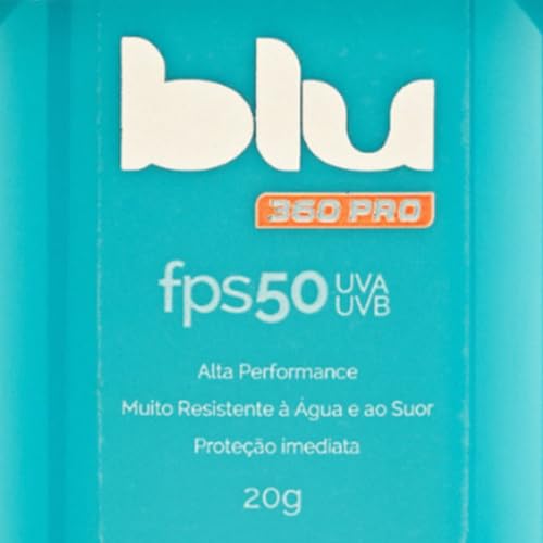 Protetor Solar Blu 360pro Bastão Bege FPS 50 Esporte, ideal para surf 20g e esportes aquáticos, proteção resistente ao suor, prática aplicação UVA UVB diária.