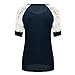 FUNOC Women's Lace Stitching Short Sleeve Blouse Top
