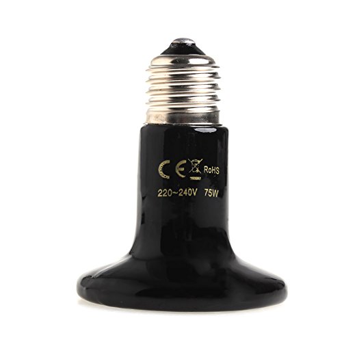 Qupida 50/75/100/150/200 Watt Basking Spot Lamp UVA UVB Pet Reptile Breeding Infrared Ceramic Heater Bulb/Lamp/Light for Reptile and Amphibian Use(100 Watt) - Thumbnail 3