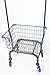 Cart&supply Coin Laundry Cart, Laundry Cart with Double Pole Rack [Metal Gray]