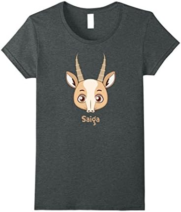 Women's Saiga Shirt - Cute Funny Little Animal Love Gift Small Dark Heather